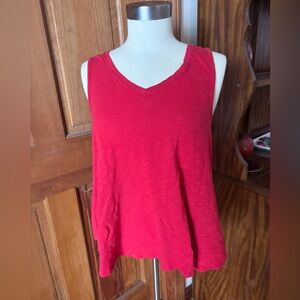Gap Tank, Red Sleeveless Top Light Gauzy